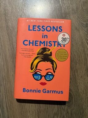 💛 3 for $15 💛 Lessons in Chemistry by Bonnie Garmus - Bright Coral Paperback